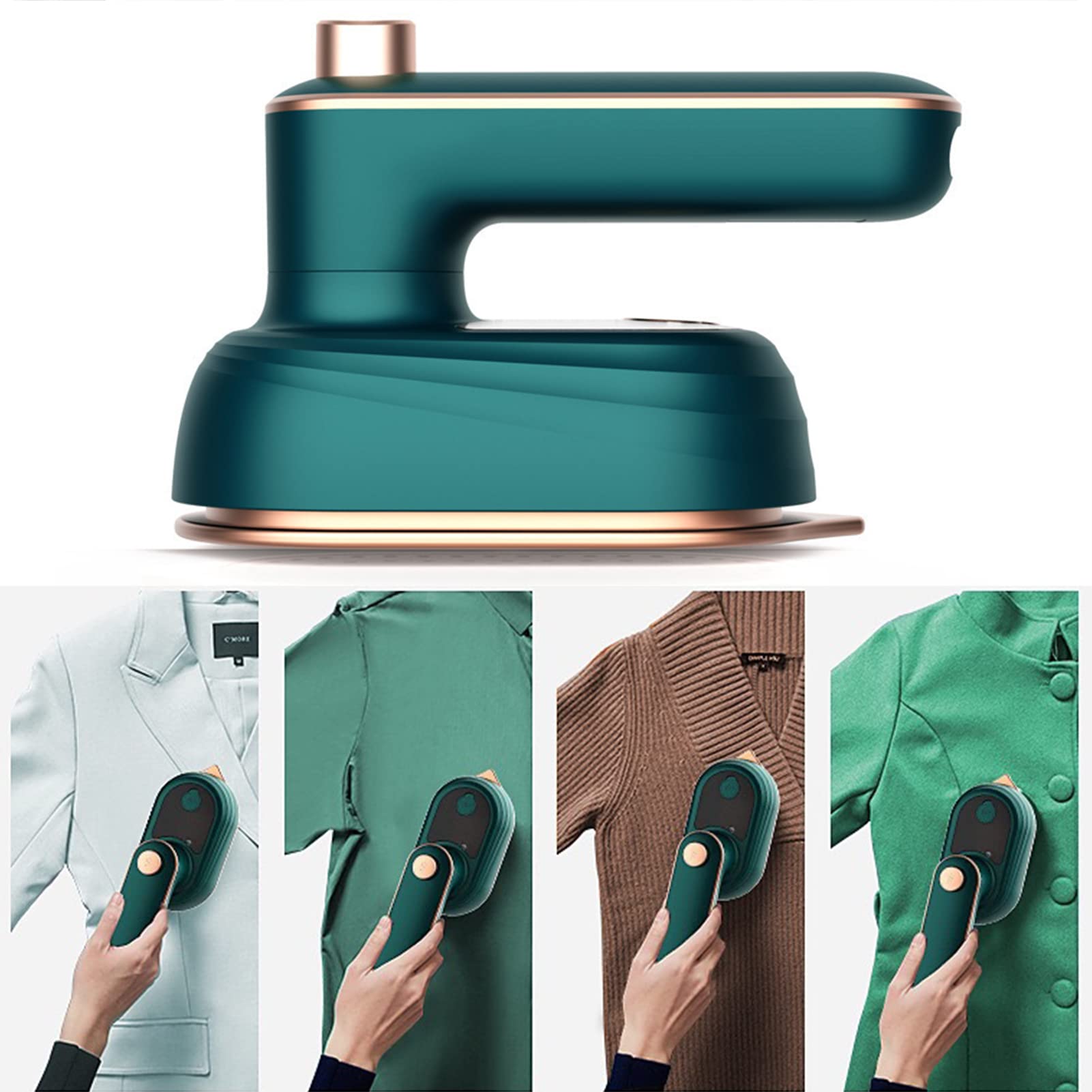 Pchmodel Mini Steam Iron - Handheld Wet & Dry Dual Steam Generator, Portable Garment Steamer & Ironing Machine with 180° Rotatable Head - Perfect for Home, Travel, and Quick Wrinkle Removal on Clothes, Drapes, and Fabrics