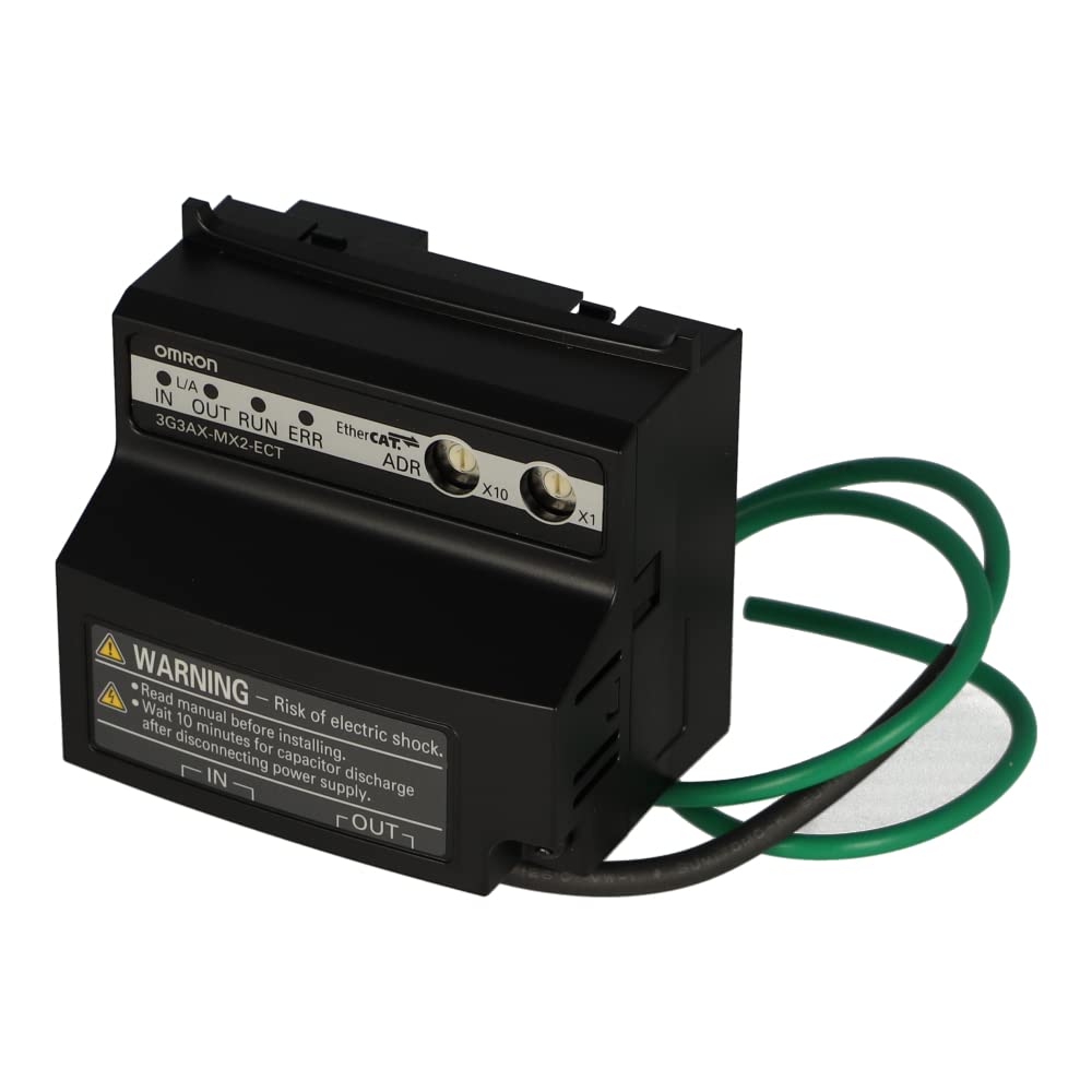 OMRON 3G3AX-MX2-ECT EtherCAT Communication Unit for MX2 Series Inverter Drives | -10°C to 50°C Operating Temperature | IP20 Protection | Power from Inverter | Industrial Automation & Motor Control Solution