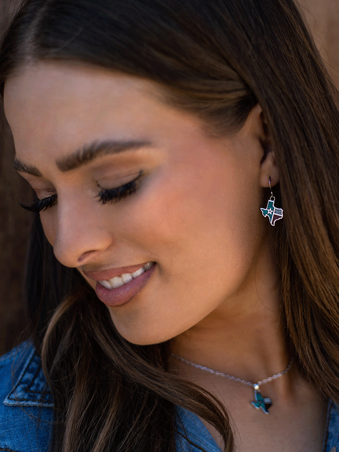Montana Silversmiths ER5619 Women's Texas Forever Sterling Silver Earrings - Perfect for Western Fashion, Cowgirl Style & Special Occasions