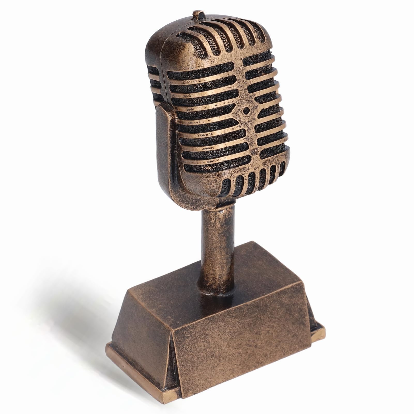 Natudeco Resin Microphone Ornament - Decorative Tabletop Singing Competition Trophy for Home & Office | Perfect for Karaoke Nights, Music Lovers & Gift Giving