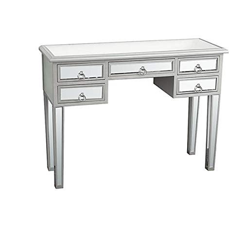 Aveland Happy Illusions Collection - Modern Mirrored Entryway Console Table with Shelf for Hallway, Living Room & Foyer - Elegant Home Decor for Small Spaces & Apartment Entryways