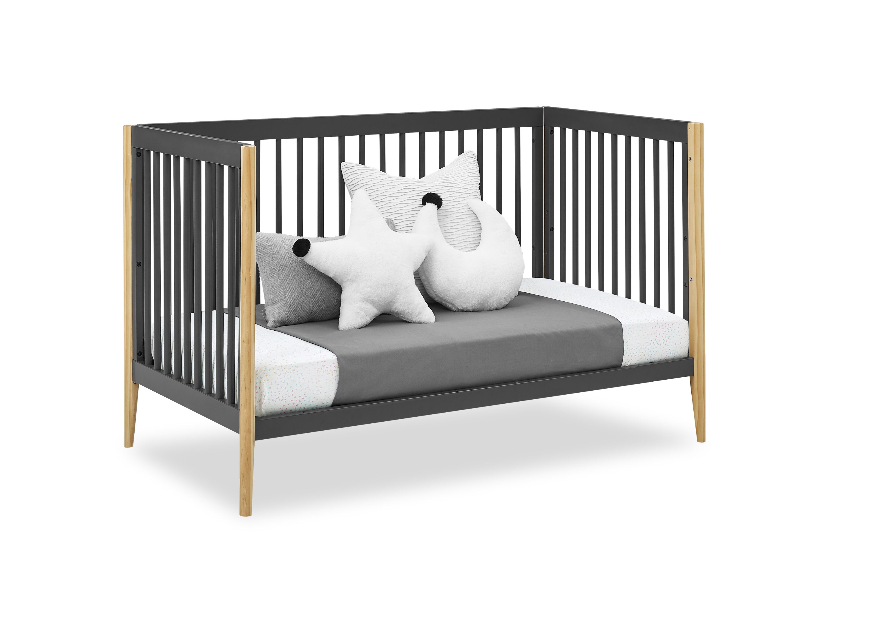 Casey 6-in-1 Convertible Baby Crib - Toddler Bed, Daybed & Full-Size Bed - Safe Nursery Furniture for Newborn to Adult - Perfect for Nursery, Bedroom & Guest Room