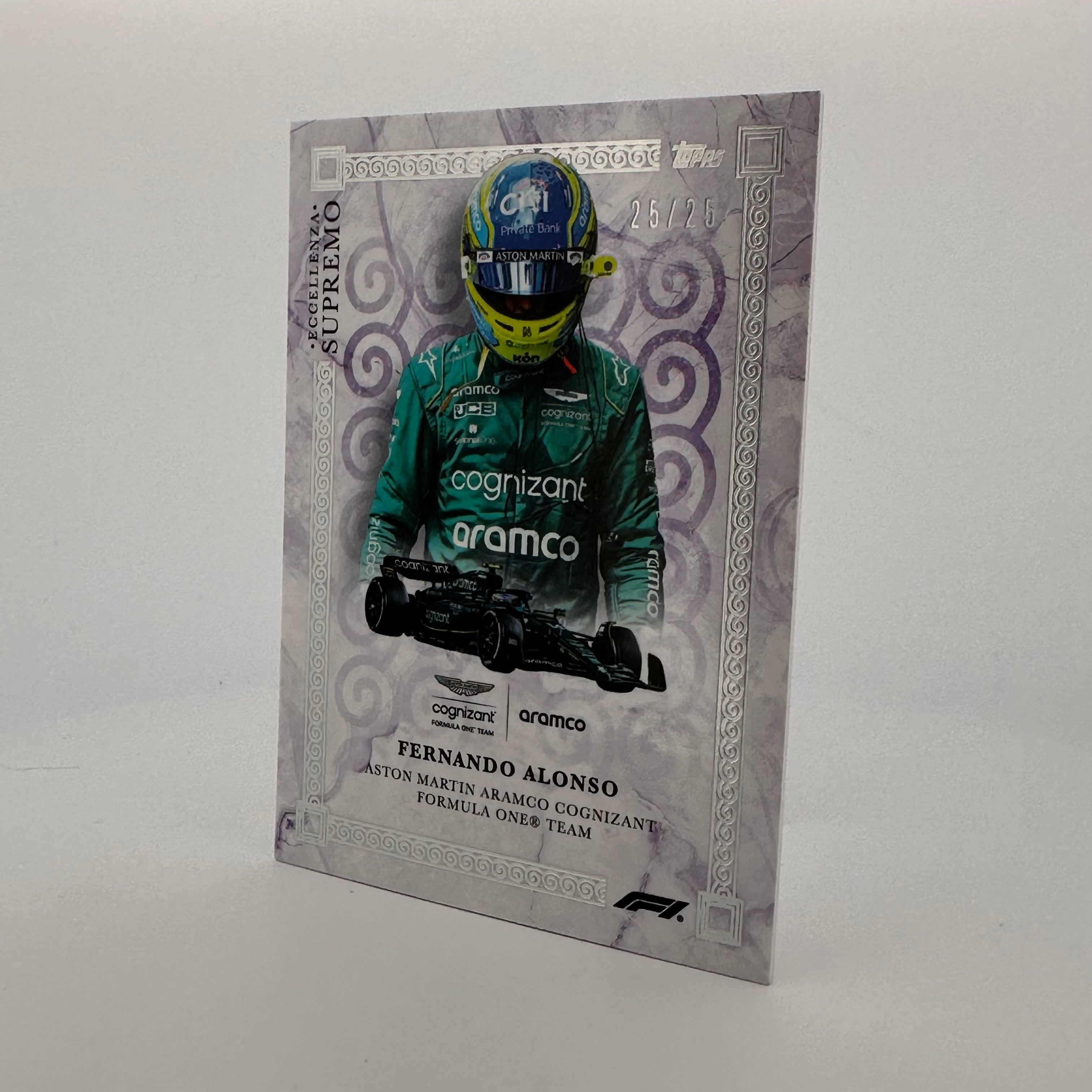 Fernando Alonso 2023 Eccellenza Supremo Purple 25/25 - Limited Edition Collectible for Racing Fans & Memorabilia Display