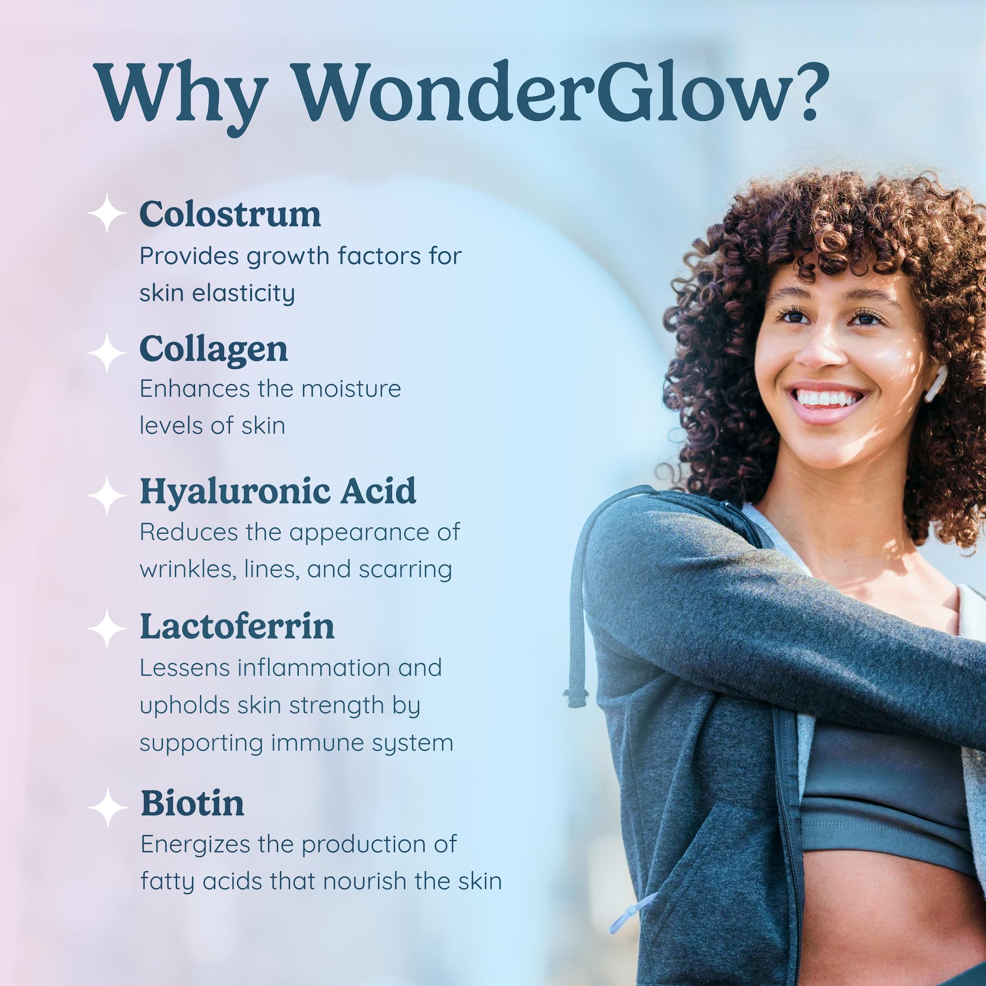 Premium Hair Skin & Nails Vitamins with Bovine Colostrum, Collagen, Hyaluronic Acid, Biotin, Zinc & Lactoferrin - Supports Faster Hair Growth, Stronger Nails & Radiant Skin - 30 Day Supply of Vegan Capsules for Women & Men - Perfect for Daily Beauty Routine & Wellness Support