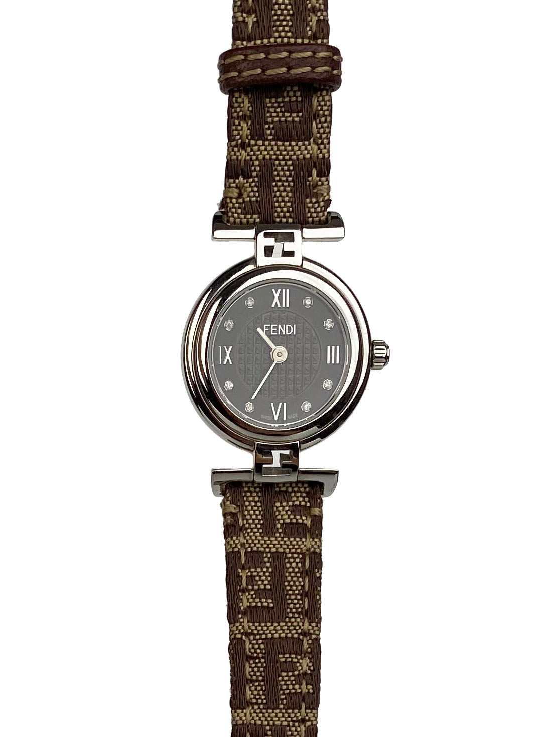 Fendi Vintage Monogram Watch for Women - Luxury Designer Leather Strap Timepiece - Perfect for Everyday Wear, Office & Special Occasions
