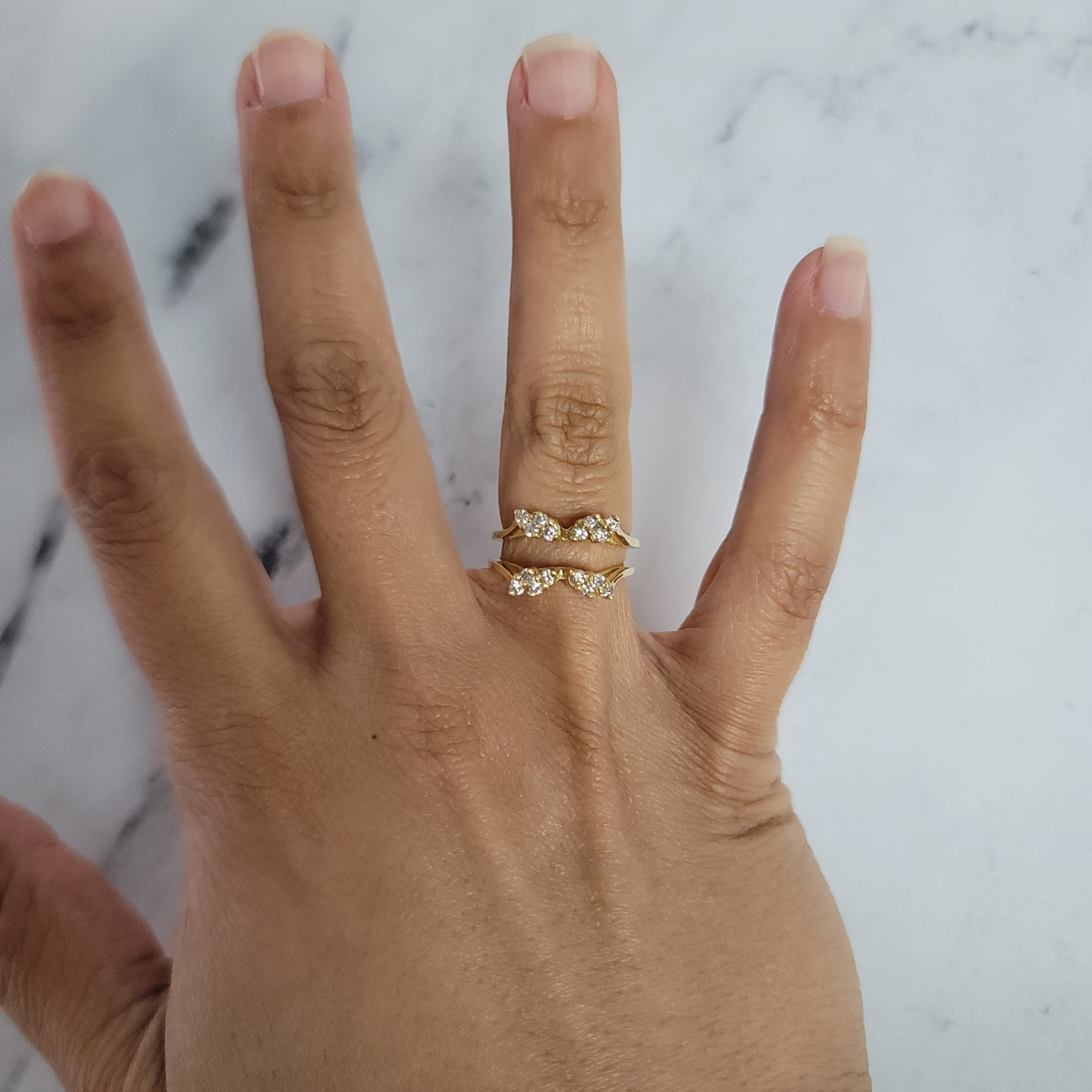 Diamond Ring Guard & Enhancer - Elegant Wedding Band Spacer for Engagement Rings & Bridal Jewelry - Perfect for Proposals, Anniversaries & Special Occasions