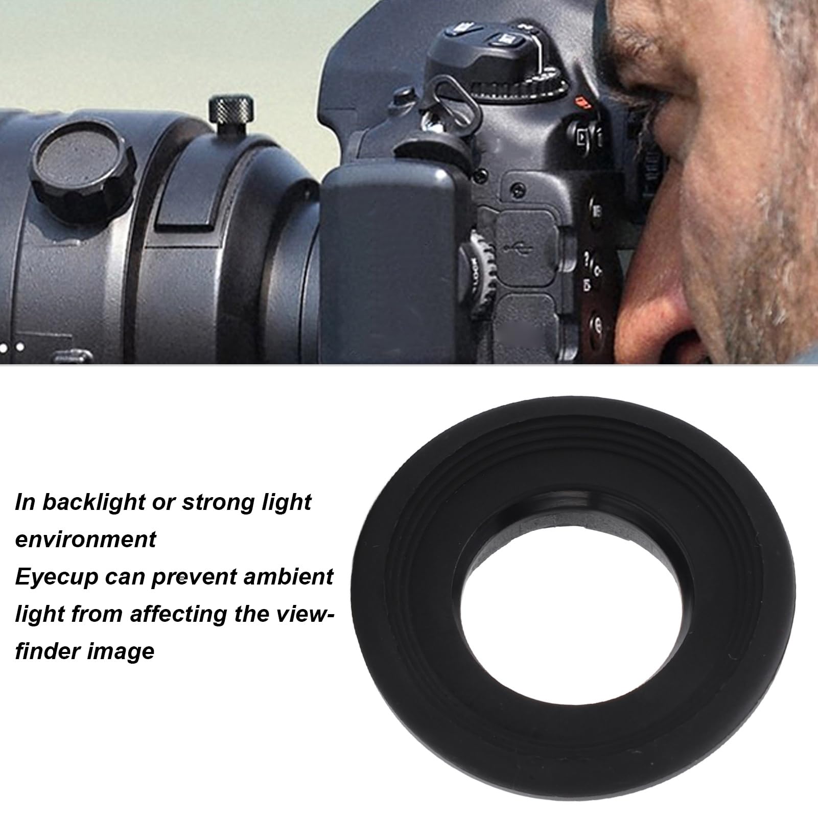 KIMISS DK-17 Rubber Camera Eyecup Viewfinder Protector for Nikon D800 D800E D810 D3 D3S D3X D4 D4S D5 D700 DF - Durable Eyepiece Cover for DSLR Photography & Outdoor Shooting