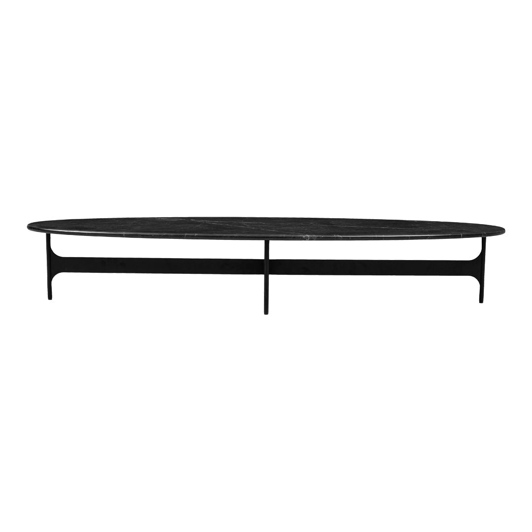Floema Modern Oval Coffee Table - Stylish Living Room Center Table for Small Spaces, Home Decor & Furniture - Perfect for Apartments, Lounges, and Cozy Living Areas