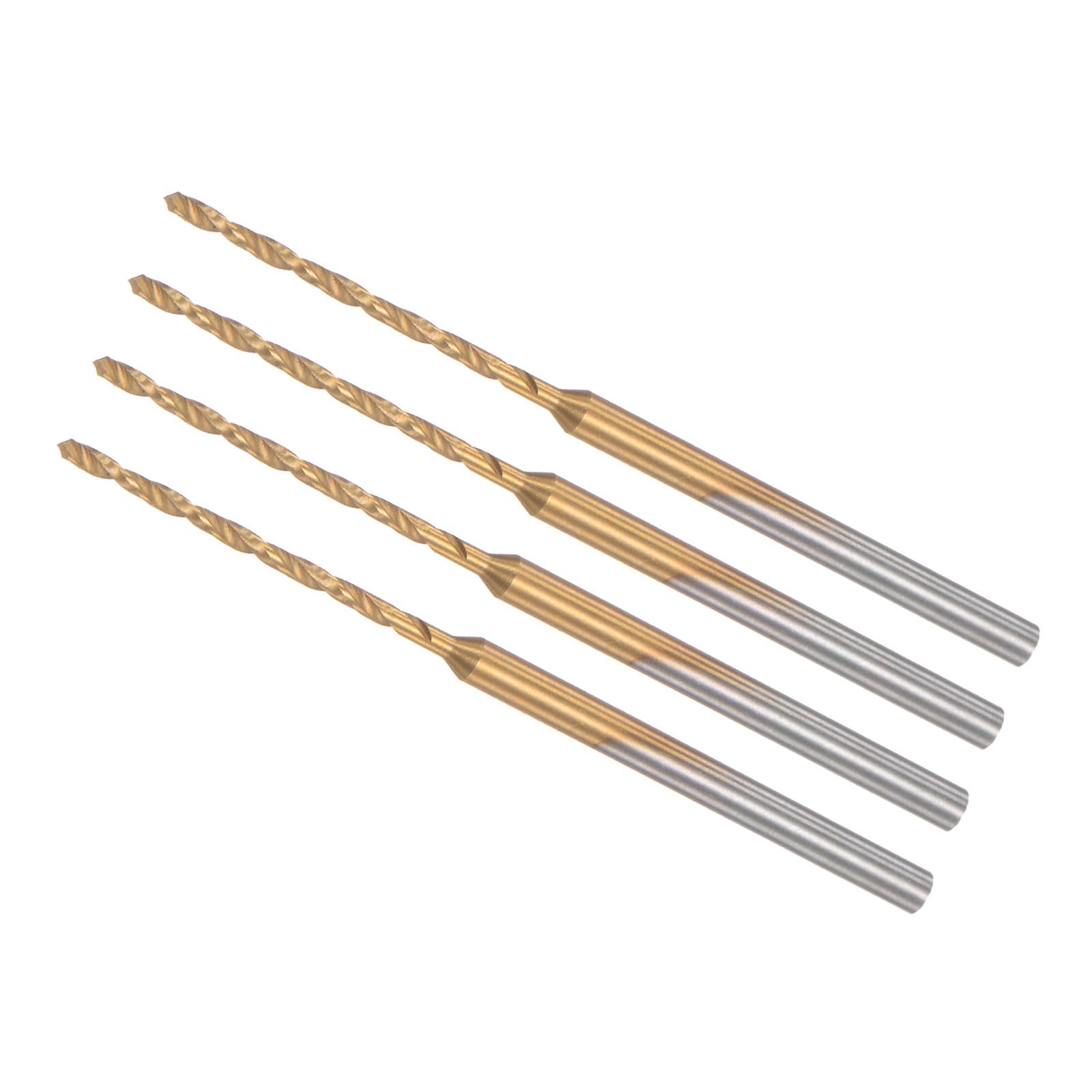 Titanium Coated Mini Drill Bit Set - 1.2mm Drill Diameter & 2.35mm Shank for Precision Engraving | Ideal for Plastic, Woodworking, Jewelry Making & DIY Crafts (4-Piece Kit)