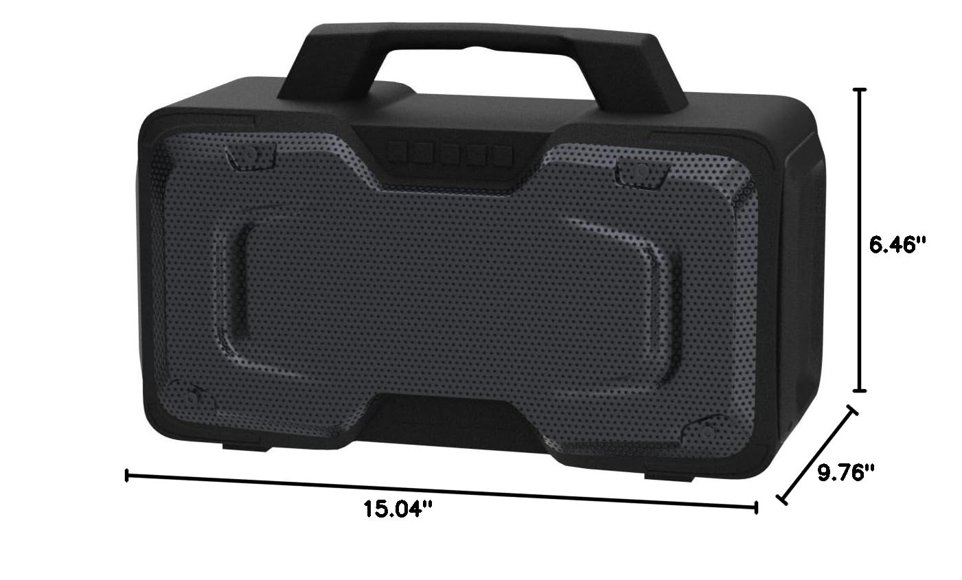 BUGANI 80W Powerful Bluetooth Speaker - IPX7 Waterproof Portable Wireless Speaker with Handle, 24H Playtime, Microphone/AUX/USB Support - Perfect for Outdoor Parties, Poolside, Beach & Camping (Black)