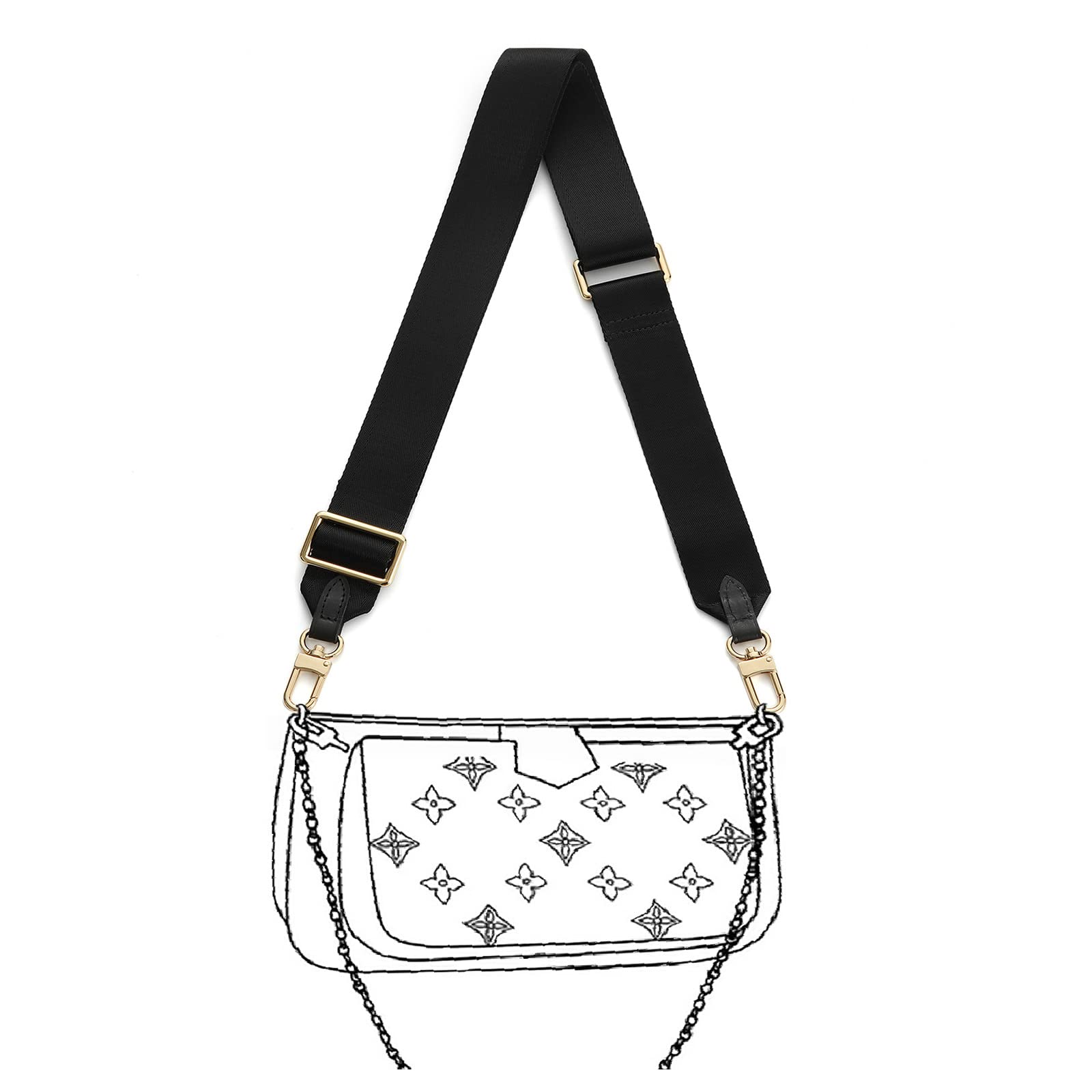 Adjustable Crossbody Strap for Shoulder Bags - Multi-Purpose Replacement - Travel & Daily Use