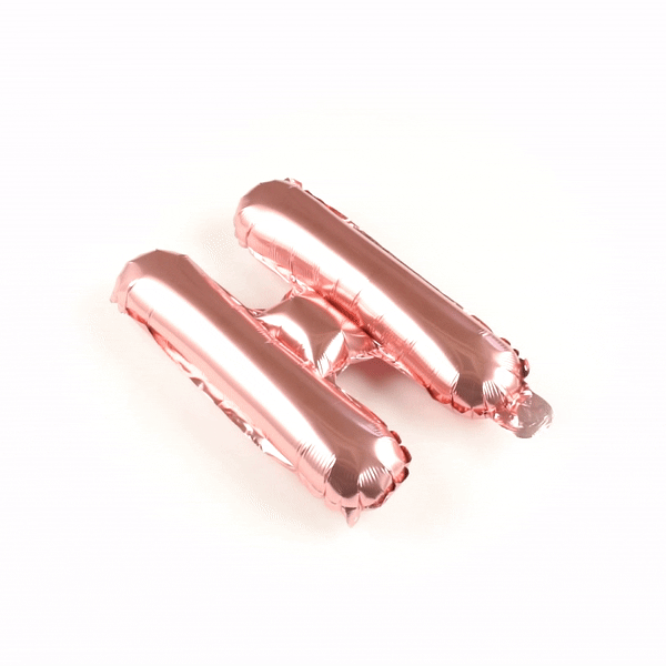 Rose Gold Mylar Letter H Balloon - 16
