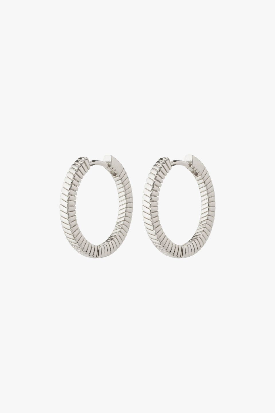 Dominique Flat Snake Silver Hoop Recycled Earrings - Sustainable Sterling Silver Jewelry for Women - Perfect for Everyday Wear, Parties & Gifts