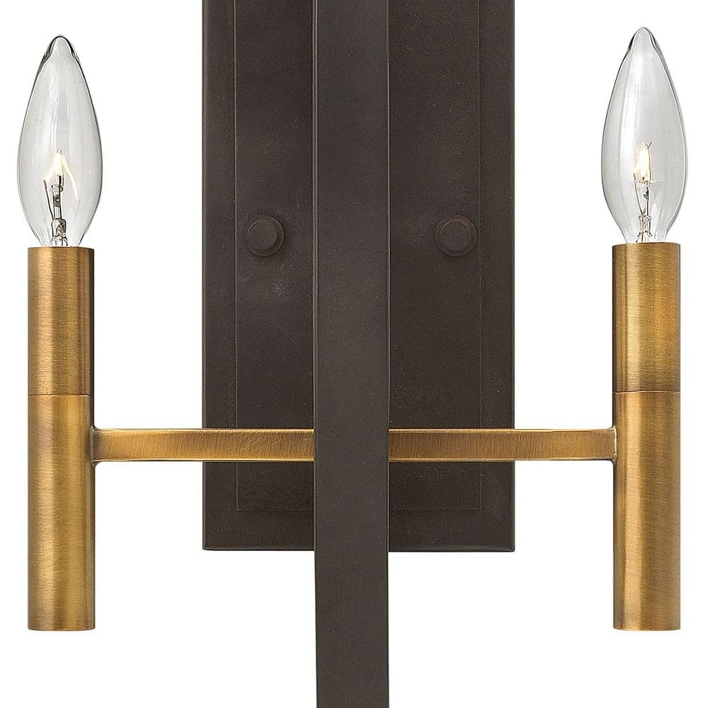 Modern Farmhouse Steel 2-Light Candle Wall Sconce - 20