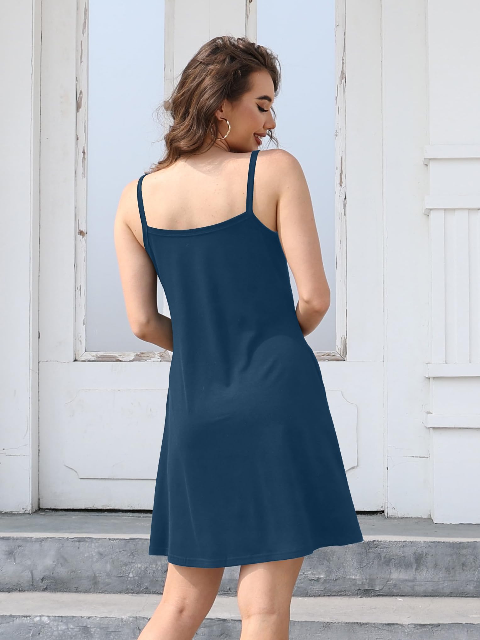 ETCYY Women's Summer Dresses 2025 - Casual Sleeveless V-Neck Flowy Beach Cover Up Sundress with Pockets | Perfect for Vacation, Pool Party & Outdoor Activities
