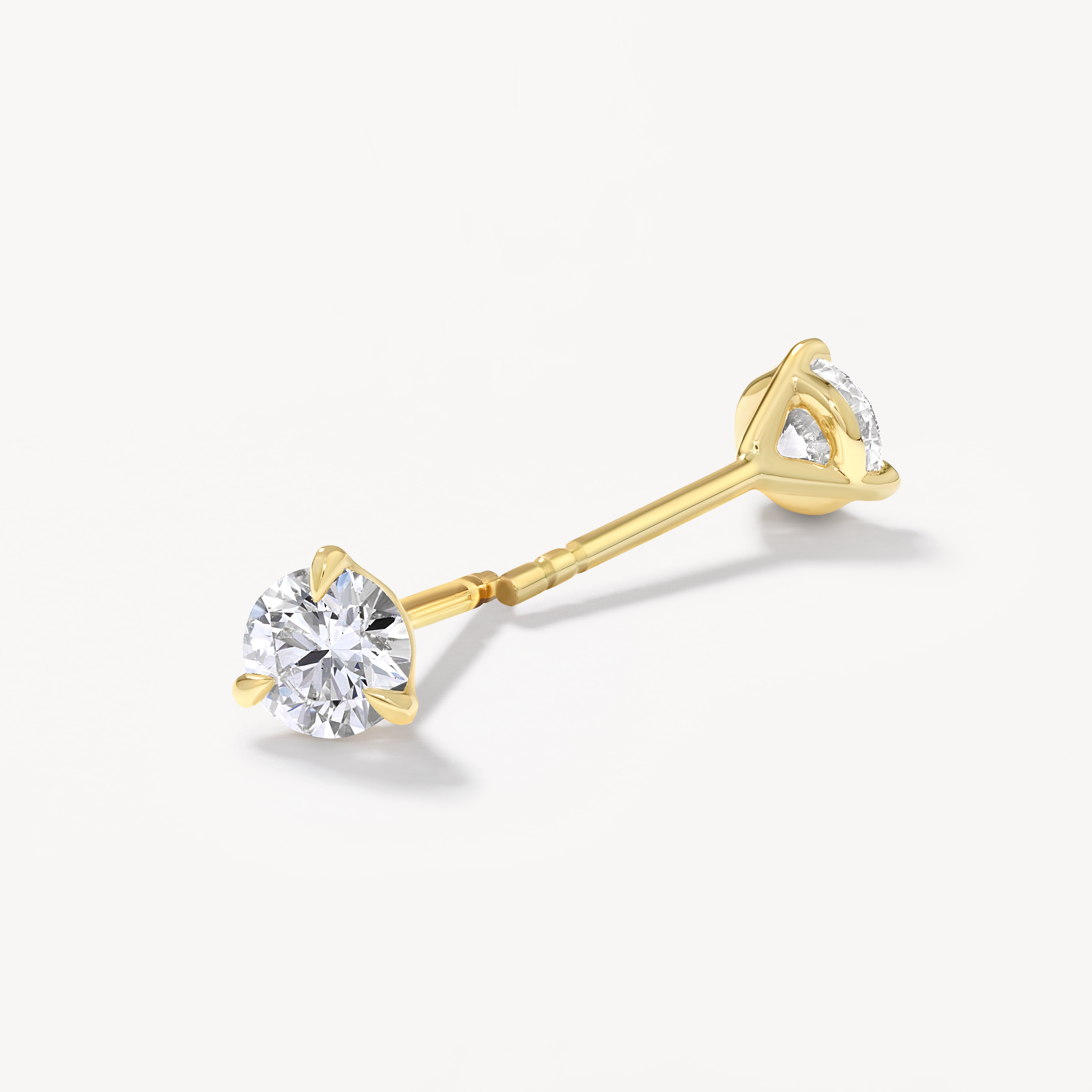 0.50ct Lab Grown Diamond Round Stud Earrings in 10k Gold - Perfect for Everyday Wear, Gift Giving & Special Occasions