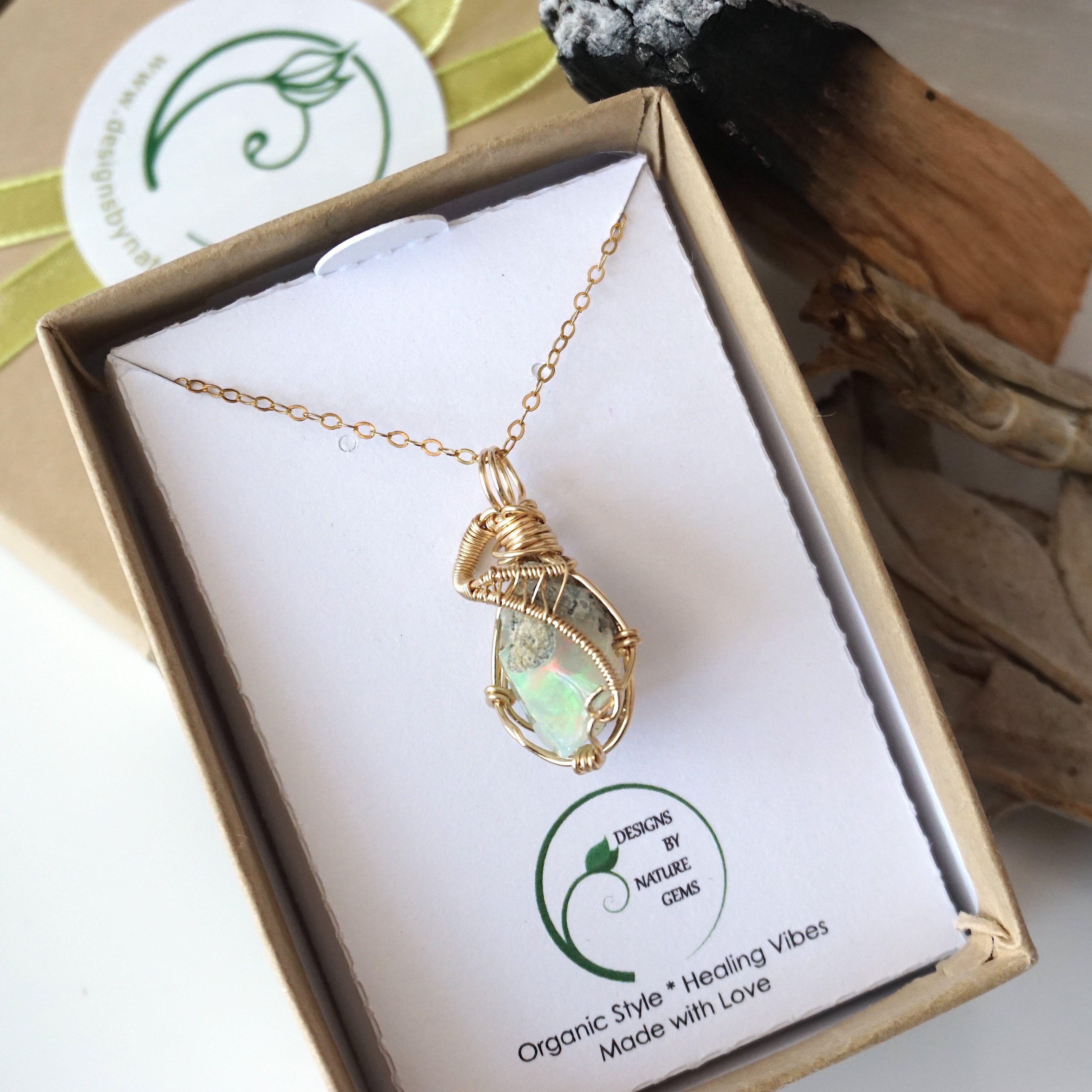 Fire Opal Necklace with 14K Gold Filled Chain | Elegant Dainty Jewelry for Women | Perfect for Weddings, Date Nights & Special Occasions