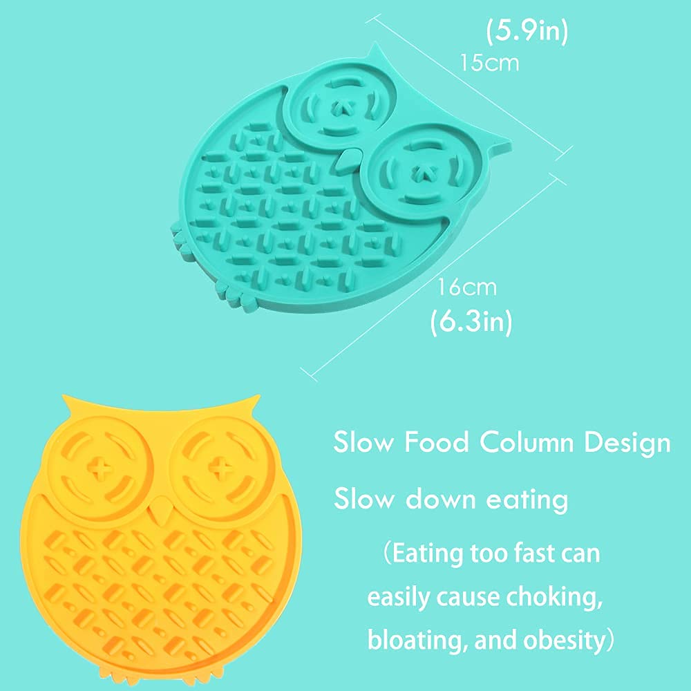 2-Pack Dog Lick Mat Slow Feeder - Food Grade Silicone Licking Pad for Treats, Yogurt & Peanut Butter - Strong Suction Base for Bathing, Grooming & Training - Perfect for Anxiety Relief & Mental Stimulation