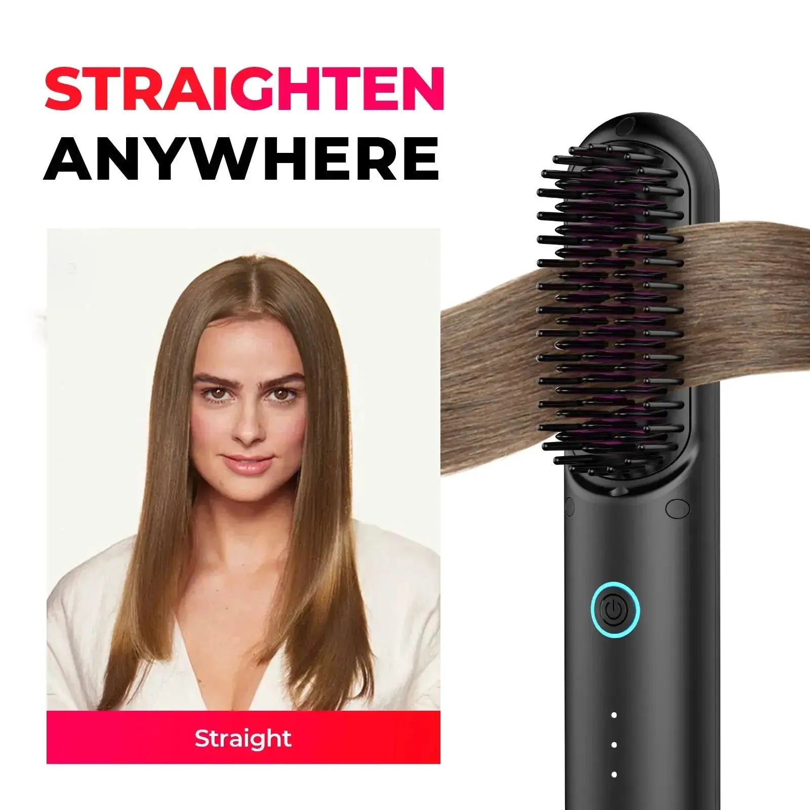 TYMO Portable Black Hair Straightener - Compact & Travel-Friendly Flat Iron for Smooth & Shiny Hair at Home or On-the-Go