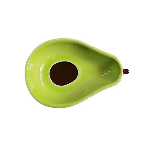 Nordic Creative Cute Avocado Glaze Ceramic Bowl - 6 Inch Small Dish for Snacks, Fruit Salad, Breakfast Cereal & Dessert | Perfect for Home Dining, Party Serving & Food Photography Props