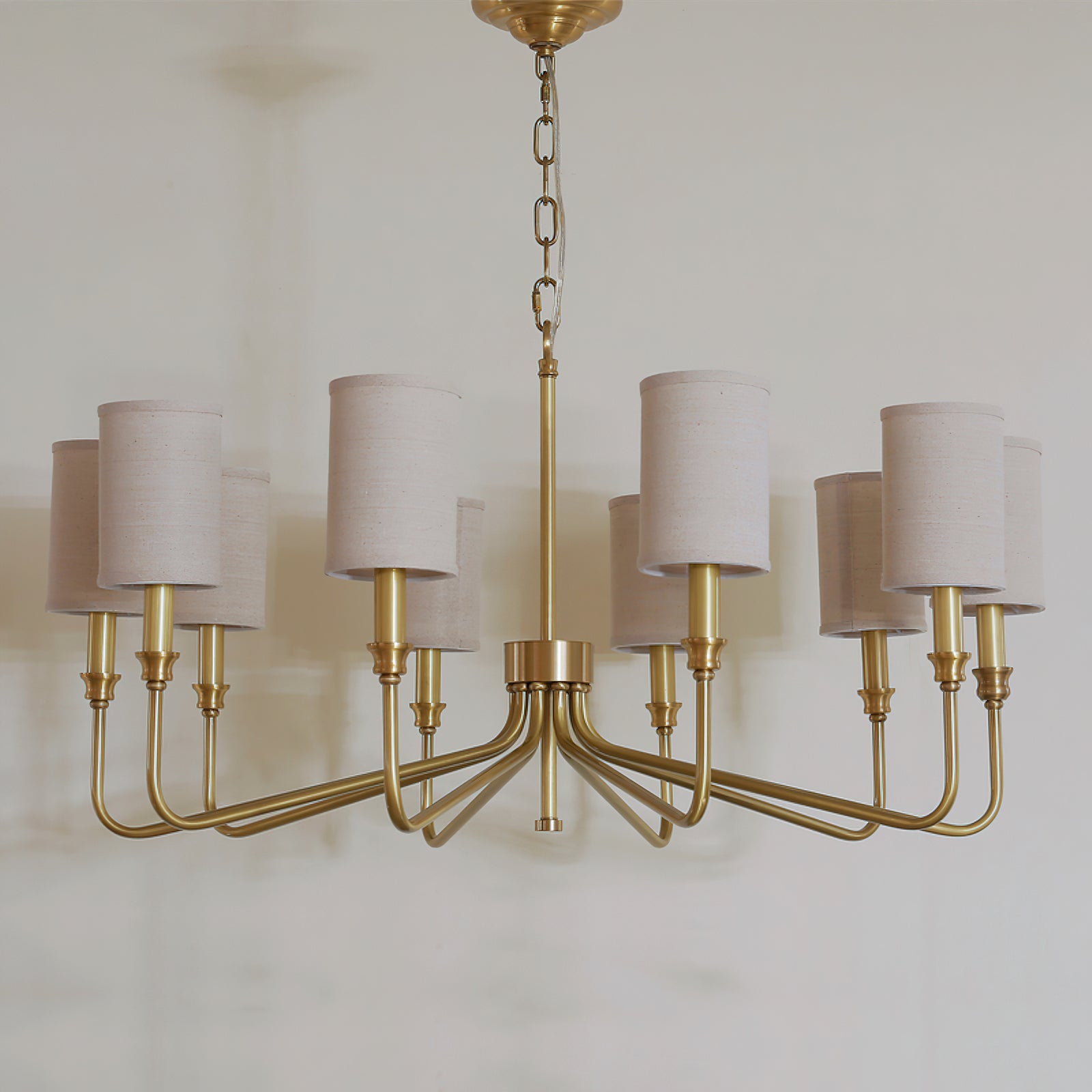 Modern Cylinder Fabric Chandelier - Elegant Ceiling Light Fixture for Living Room, Bedroom & Dining Room - Perfect for Home Decor & Interior Design