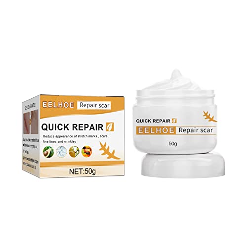 Best Skin Whitening Cream for Scar Removal, Stretch Marks & Burns - Acne Mark Treatment & Eye Puffiness Reducer (White, 1.7oz) - Perfect for Post-Treatment Care & Daily Skin Brightening