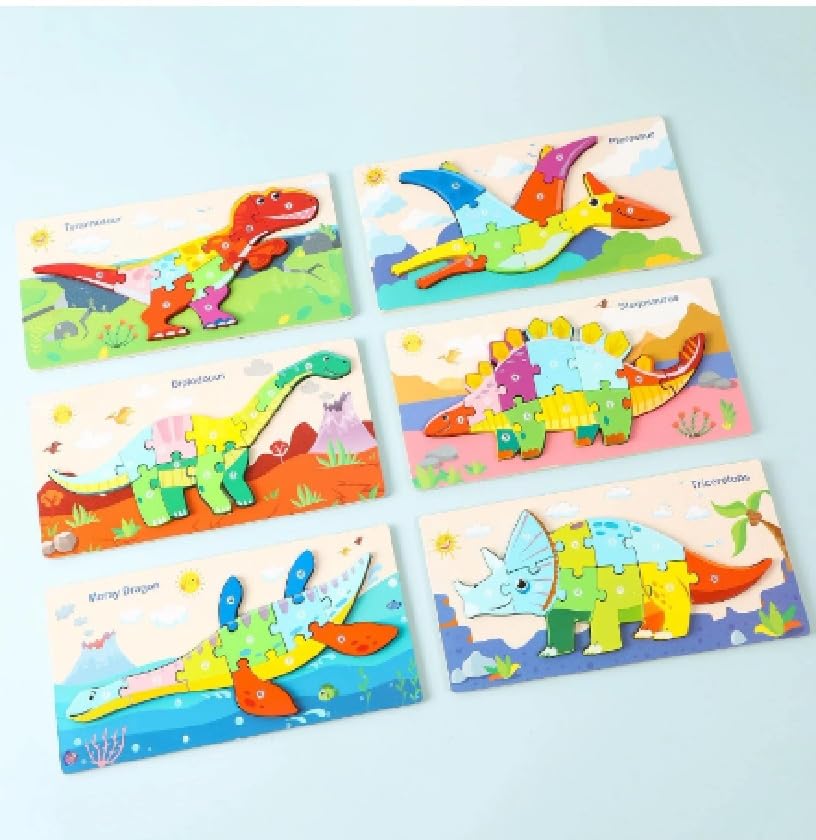 Wooden Animal Shaped Puzzle for Kids Ages 3+ | Educational Toddler Learning Toy with Assorted Templates | Montessori STEM Toy for Early Childhood Development - Perfect for Birthday Gifts, Classroom Activities & Family Game Night