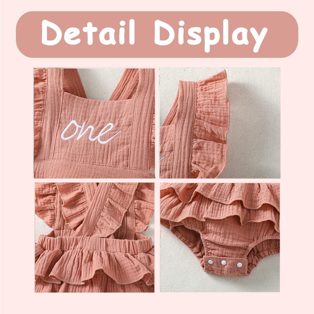 1st Birthday Outfit for Baby Girls - Cute One Year Old Birthday Dress & Bodysuit | Perfect for First Birthday Photos, Cake Smash & Special Celebrations