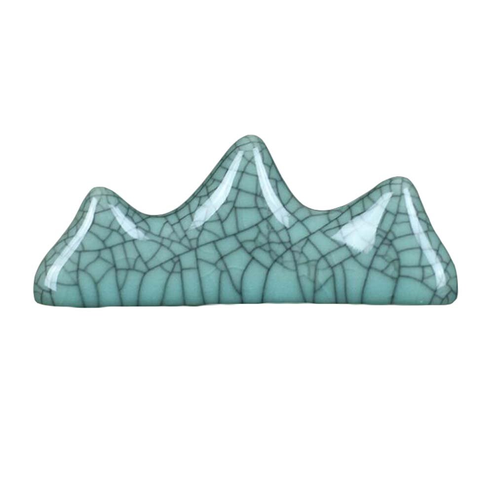 Premium Ceramic Chinese Calligraphy Brush Holder - Elegant Celadon Glaze Brush Stand for Ink Painting & Writing - Perfect for Home Office, Art Studio & Zen Decor