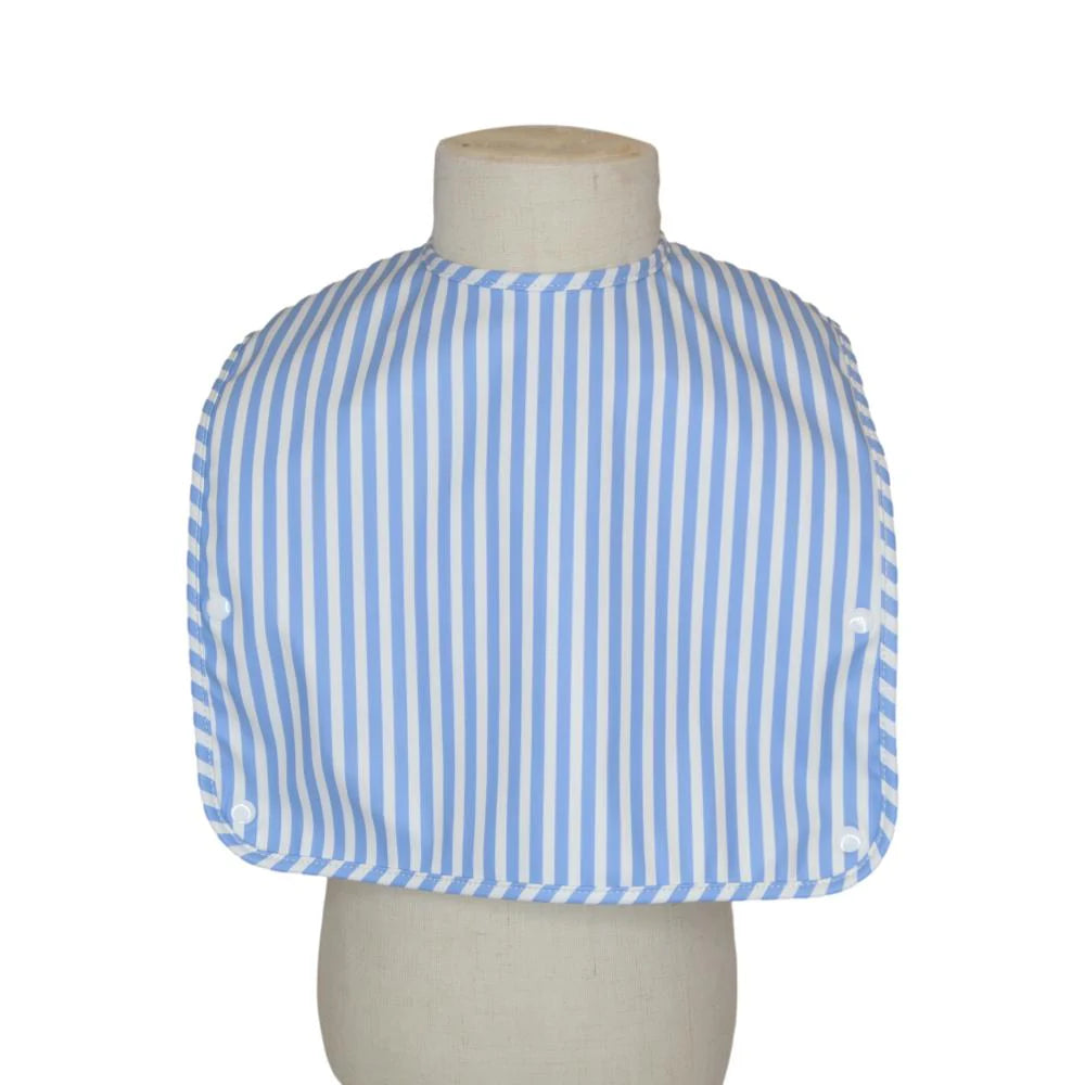 TRVL Design Best Bib Pimlico Stripe Chambray - Stylish & Comfortable Baby Bib for Feeding, Travel & Everyday Use