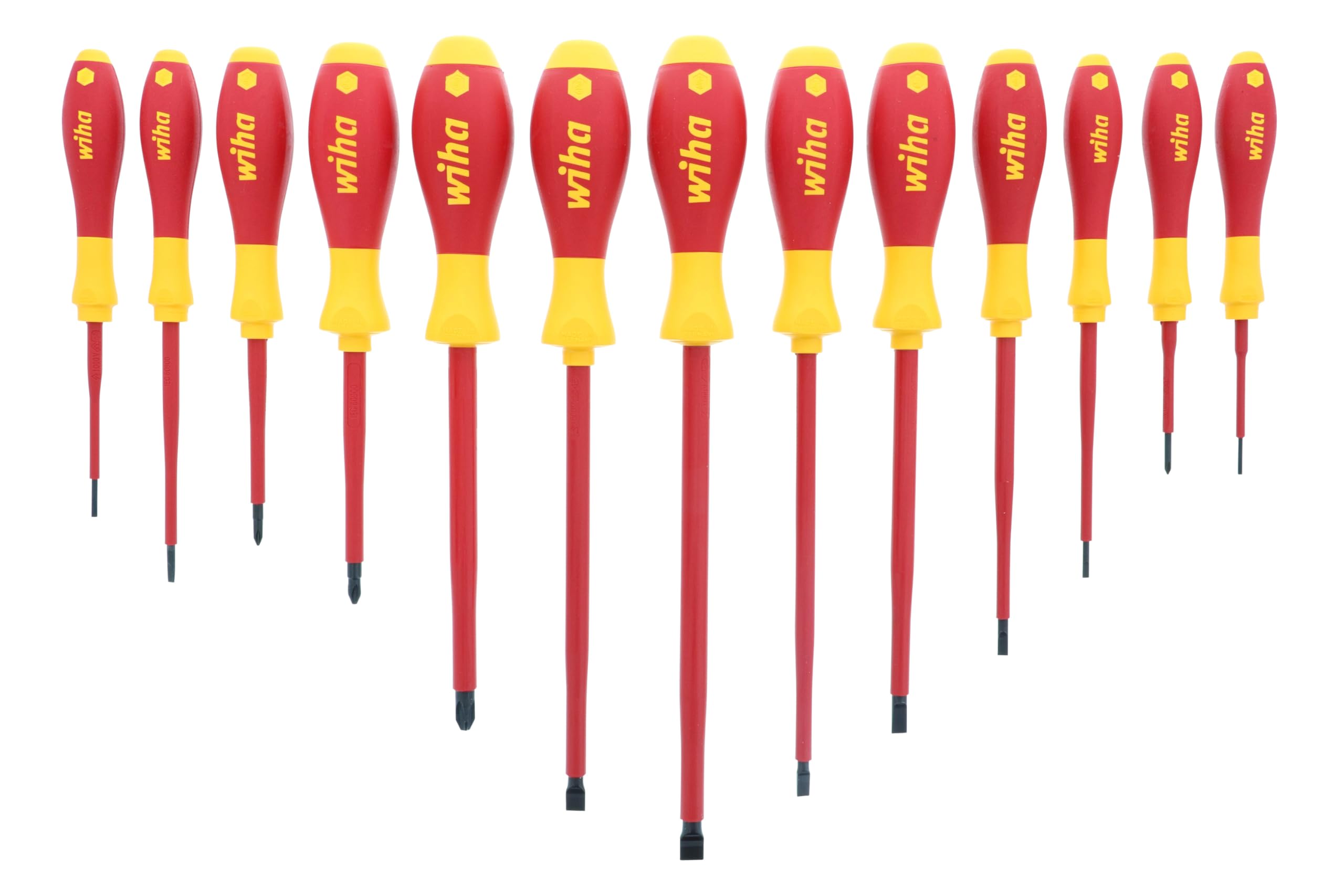 Wiha 32094 Insulated Screwdriver Set - 13 Piece Slotted & Phillips Screwdrivers with 1000V Protection - Perfect for Electricians, HVAC Technicians & DIY Electrical Work
