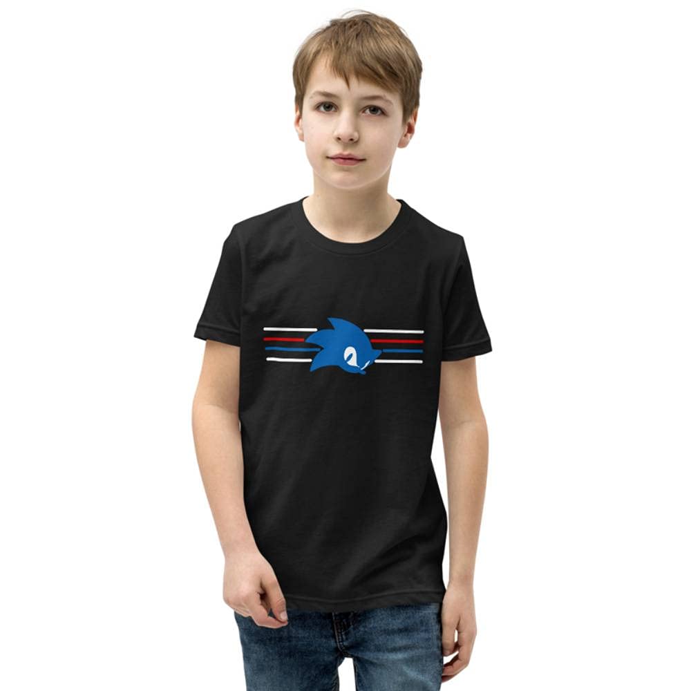 **Boys Sonic The Hedgehog Cartoon Cotton T-Shirt - Kids Graphic Tee for Spring & Summer - Casual Playwear, Birthday Gifts, and Everyday Outfits**