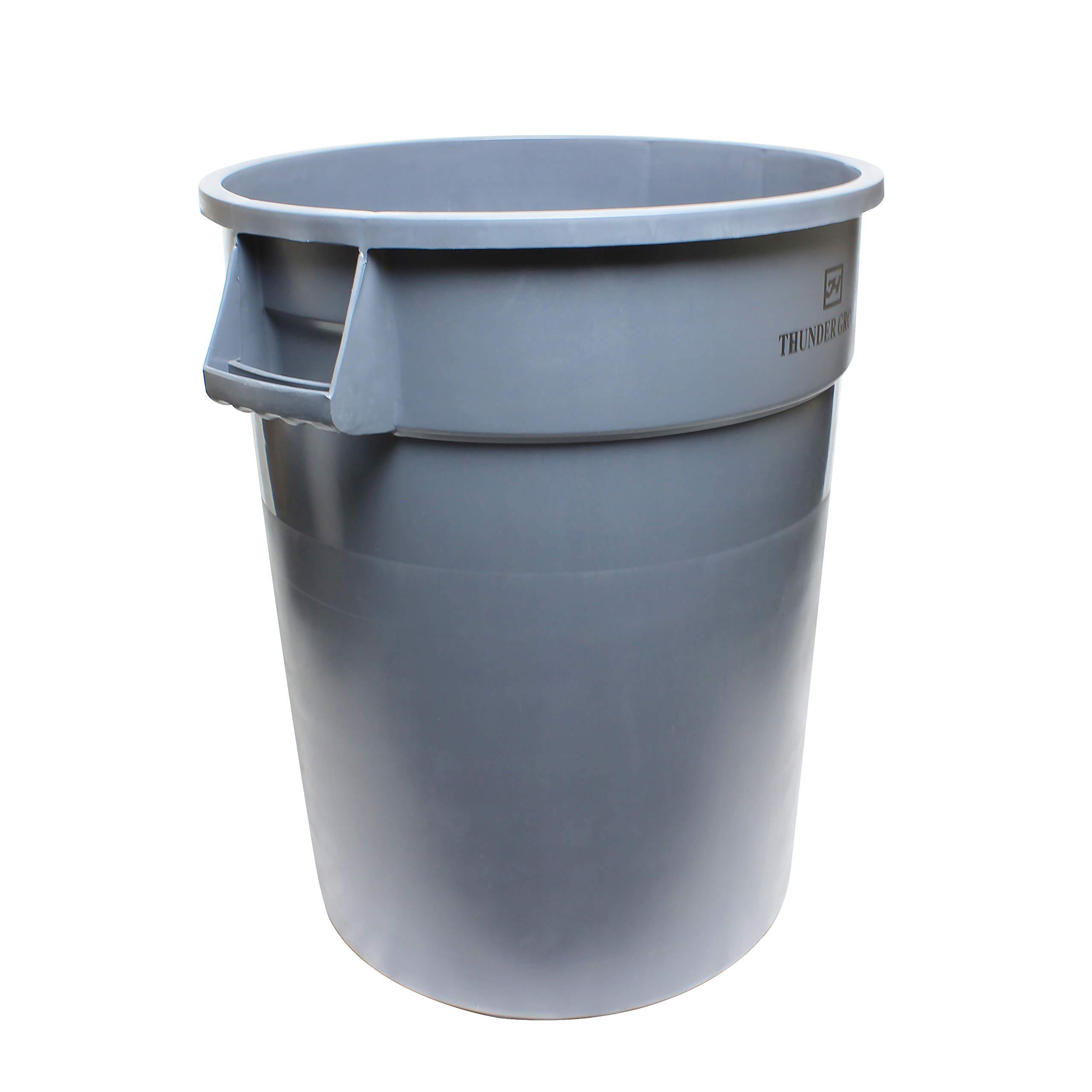 20 Gallon Grey Plastic Trash Can by Thunder Group - Heavy Duty, Durable Waste Bin for Kitchen, Office, or Outdoor Use