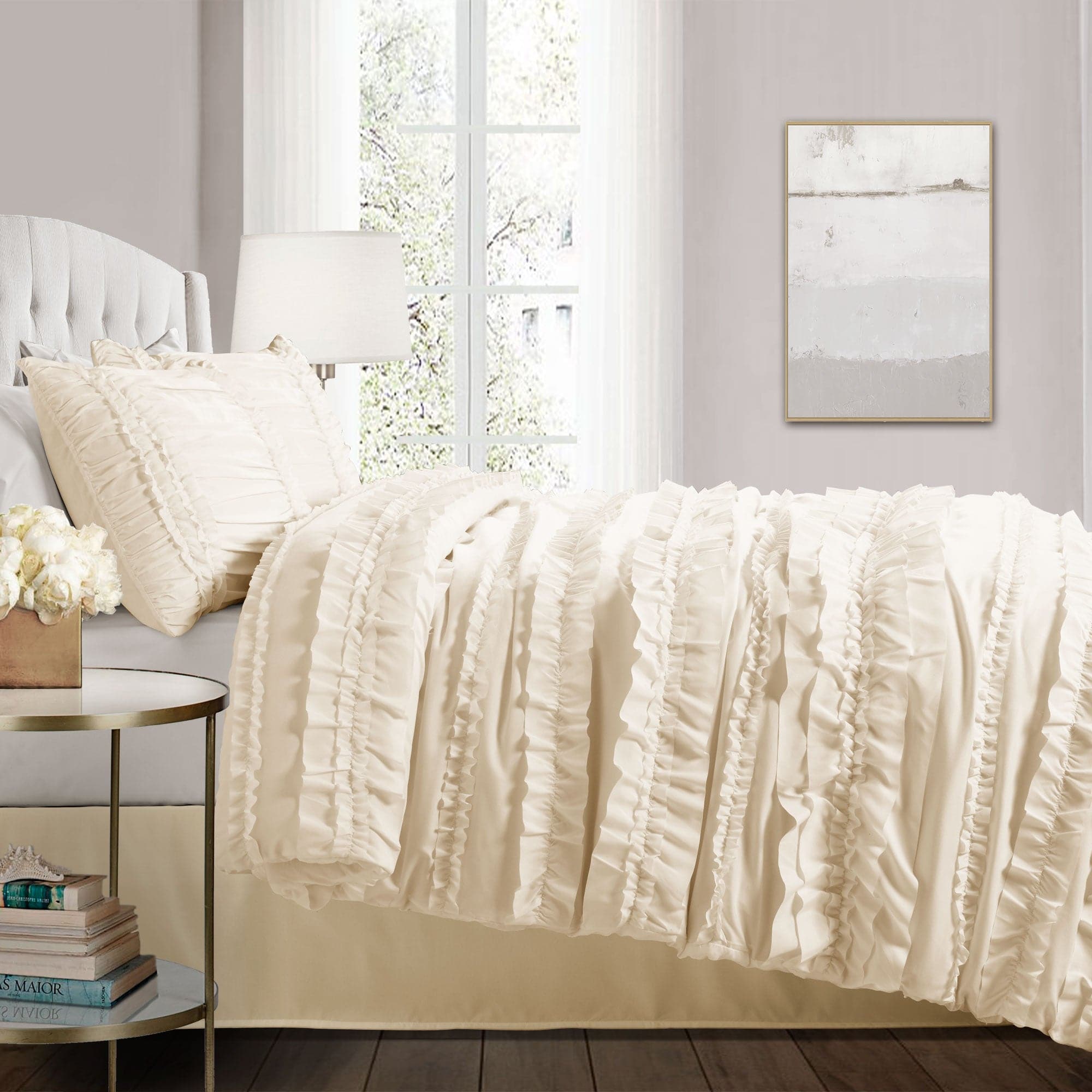 Belle 4-Piece Comforter Set - Queen Size Bedding with Duvet Cover, Pillow Shams & Sheet Set - Soft Microfiber Luxury Bedroom Decor for Cozy Nights & Guest Room Setup