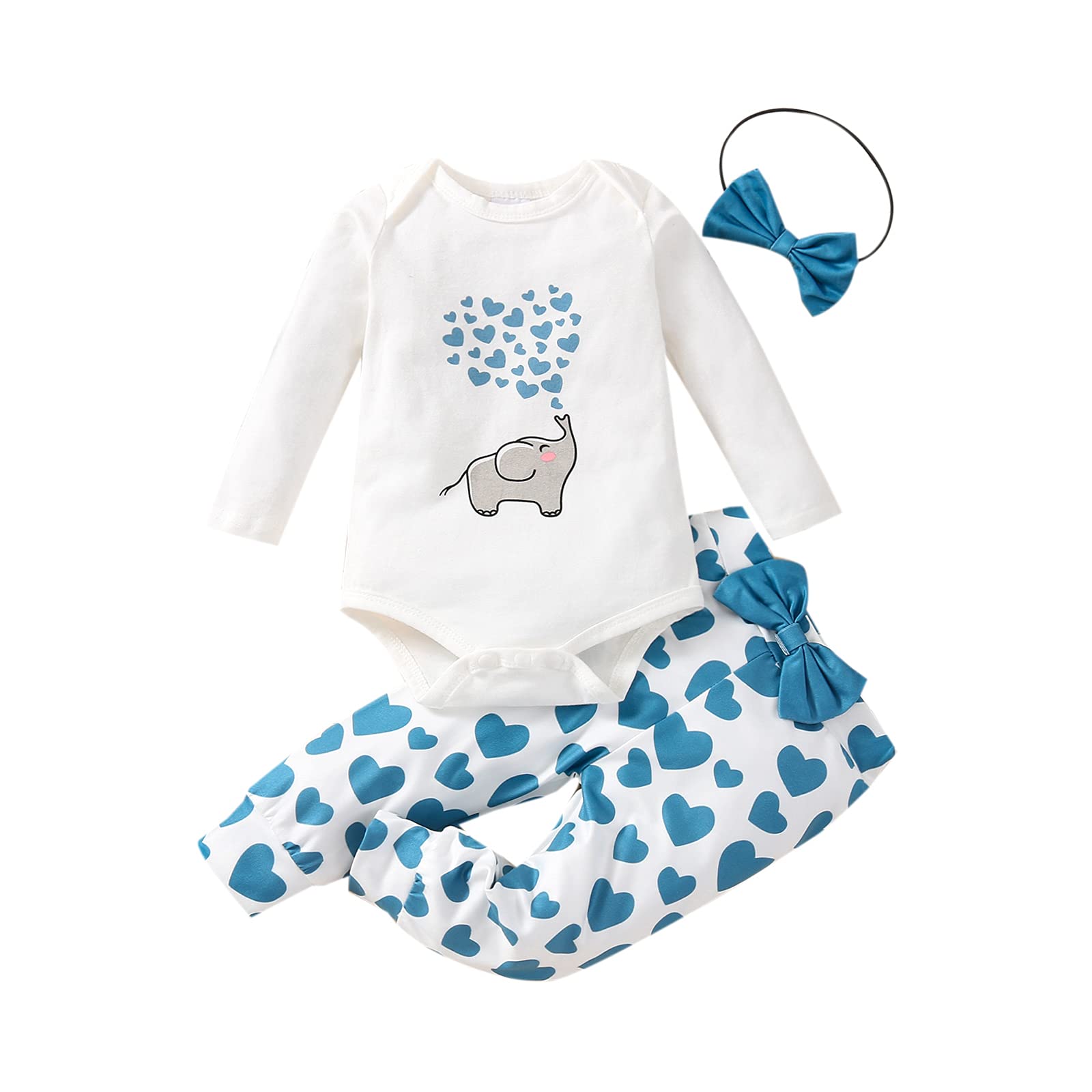 0-24M Flower Print Baby Girl Clothes Set - Long Sleeve Sweatshirt & Pants Outfit for Newborn Infant | Cute Casual Wear for Photos, Playdates & Special Occasions