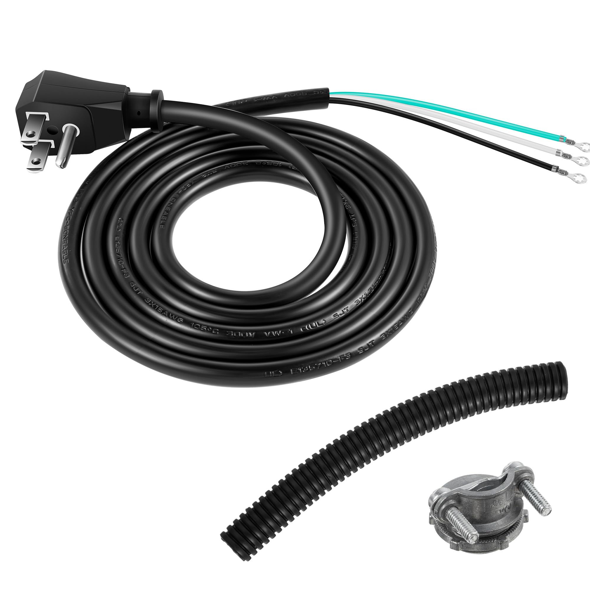 W11365014 Dishwasher Power Cord Replacement - 6 ft UL Certified Dishwasher Installation Kit with Right Angle Plug for Easy Dishwasher Setup & Maintenance