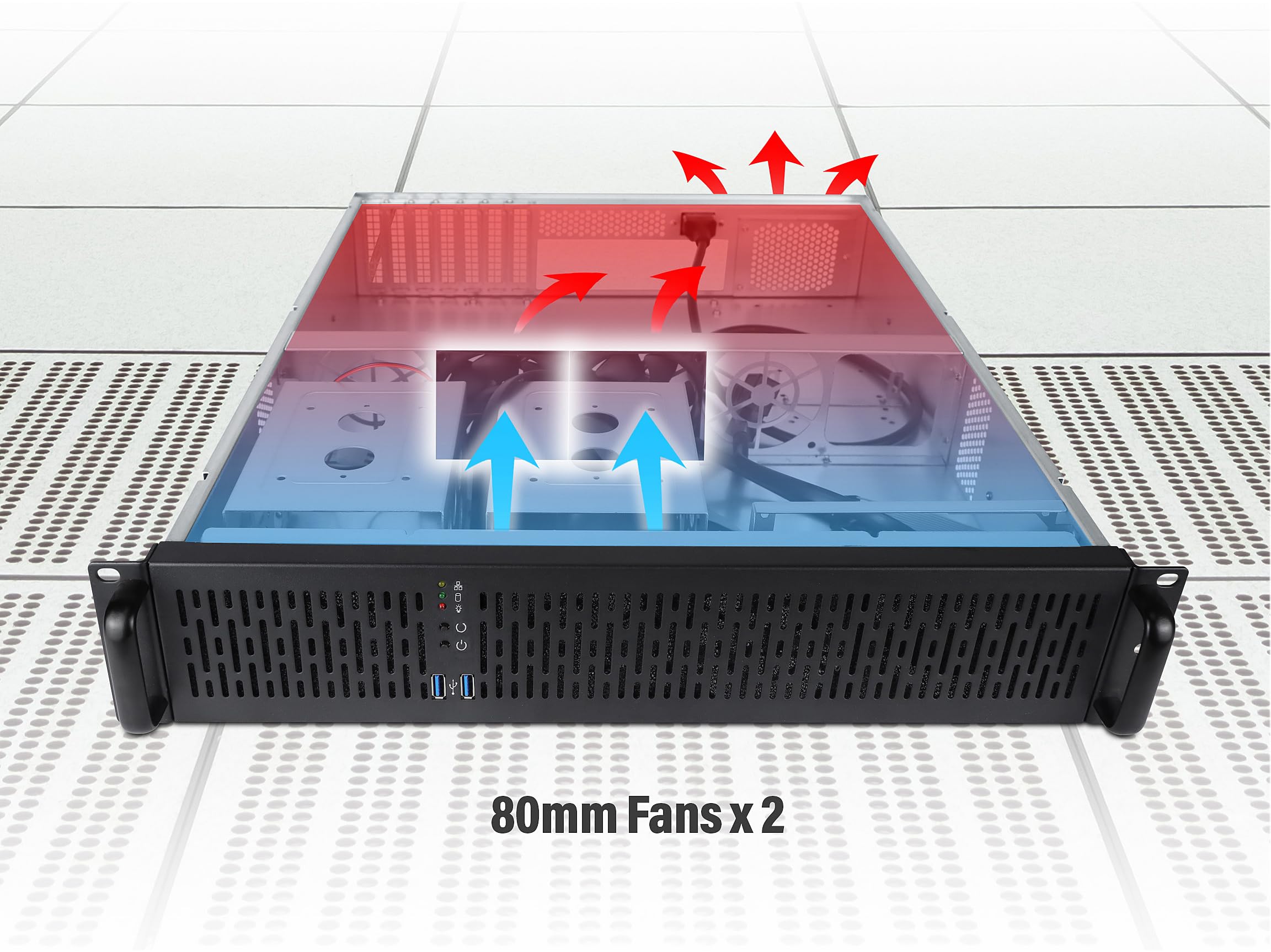 Rosewill 2U Server Chassis Rackmount Case - 4X 3.5