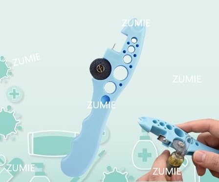 ZUMIE Ampule Breaker - Safe Ampoule Cutter with 5 Replaceable Blades for Home & Medical Use | Multi-Color Glass Vial Opener | Perfect for Nurses, Pharmacists & DIY Essential Oil Mixing (1 Pack)