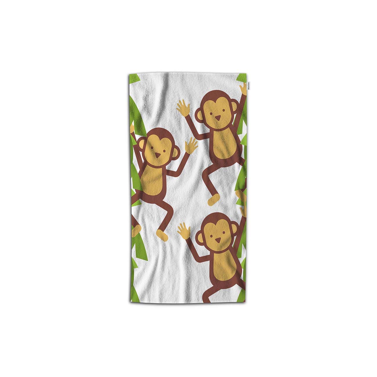 Cute Monkey Hand Towel 15x30 Inch - Soft Microfiber Animal Print Towel for Face, Hands, Kitchen & Bathroom - Zoo Themed Gift for Boys, Girls & Men - Perfect for Bathrooms, Kitchens, Nurseries & Gifts