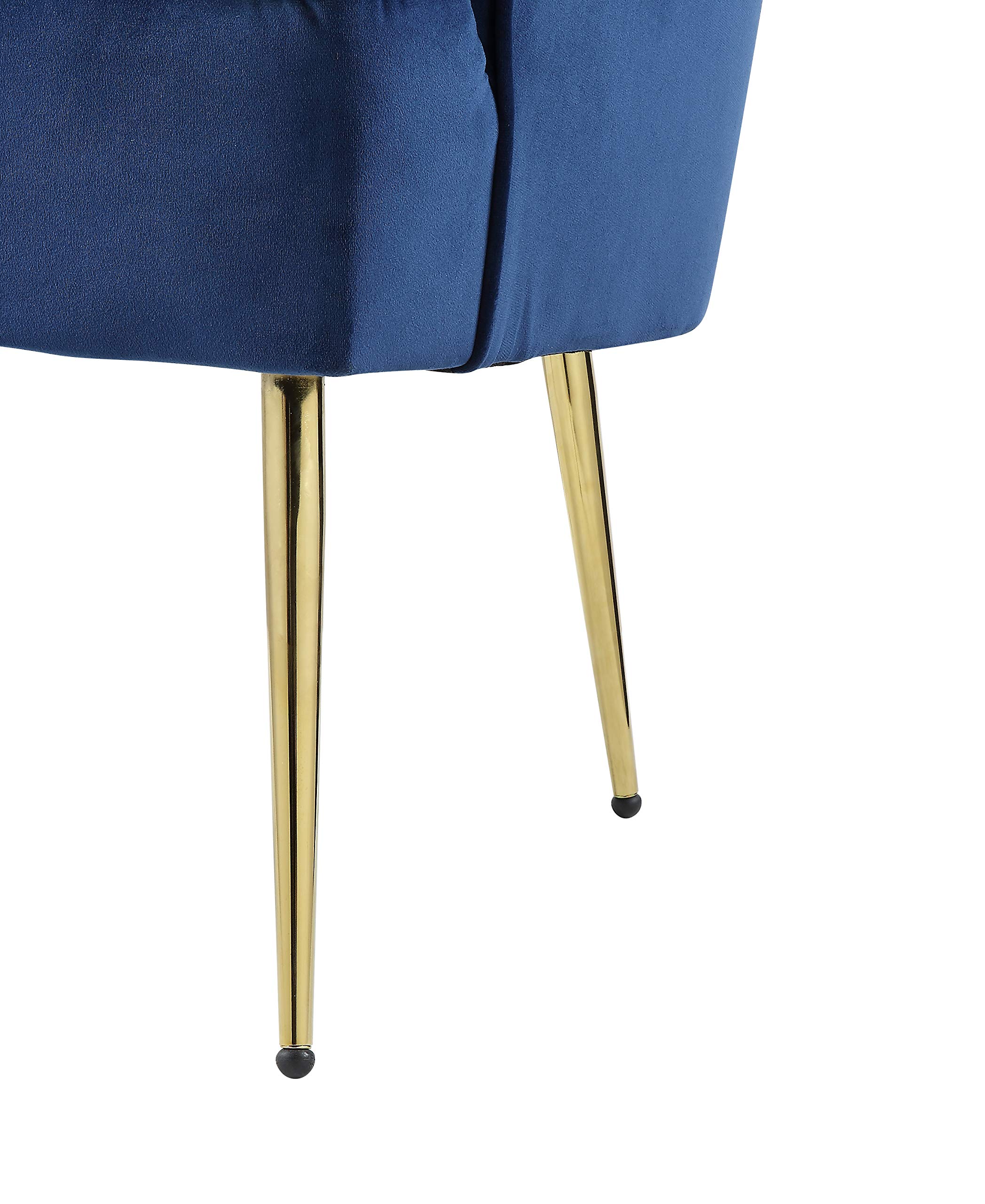 Lilola Home LHF-88878BE Modern Accent Chair in Blue - Stylish Living Room Furniture for Home Decor & Comfortable Seating