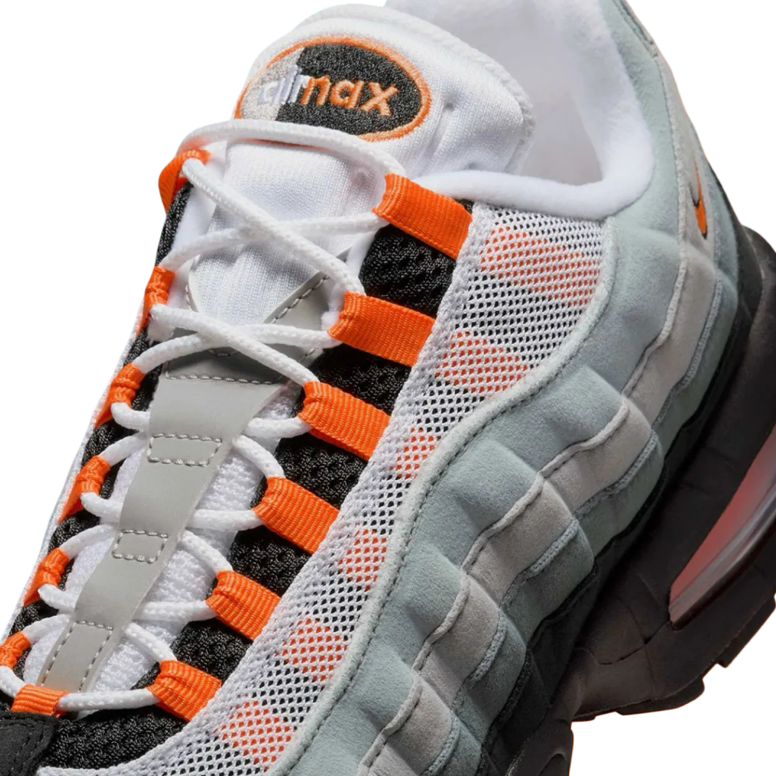 Nike Air Max 95 OG Sneakers - Black & Bright Mandarin Colorway - Men's Running Shoes for Casual Wear & Gym Workouts