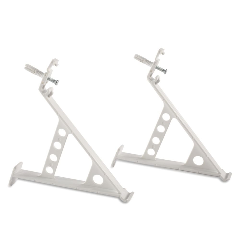 Rubbermaid Direct Mount Non-Adjustable Closet System - White Shoe Rack Brackets (Set of 2) FG3F58LWWHT | Durable Closet Organization Solution for Bedrooms, Hallways & Entryways