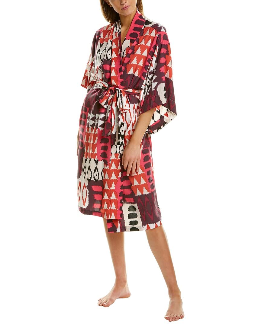 Natori Women's Bukhara Robe - Soft Cotton Bathrobe for Spa, Lounge & Relaxation at Home | Lightweight & Comfortable