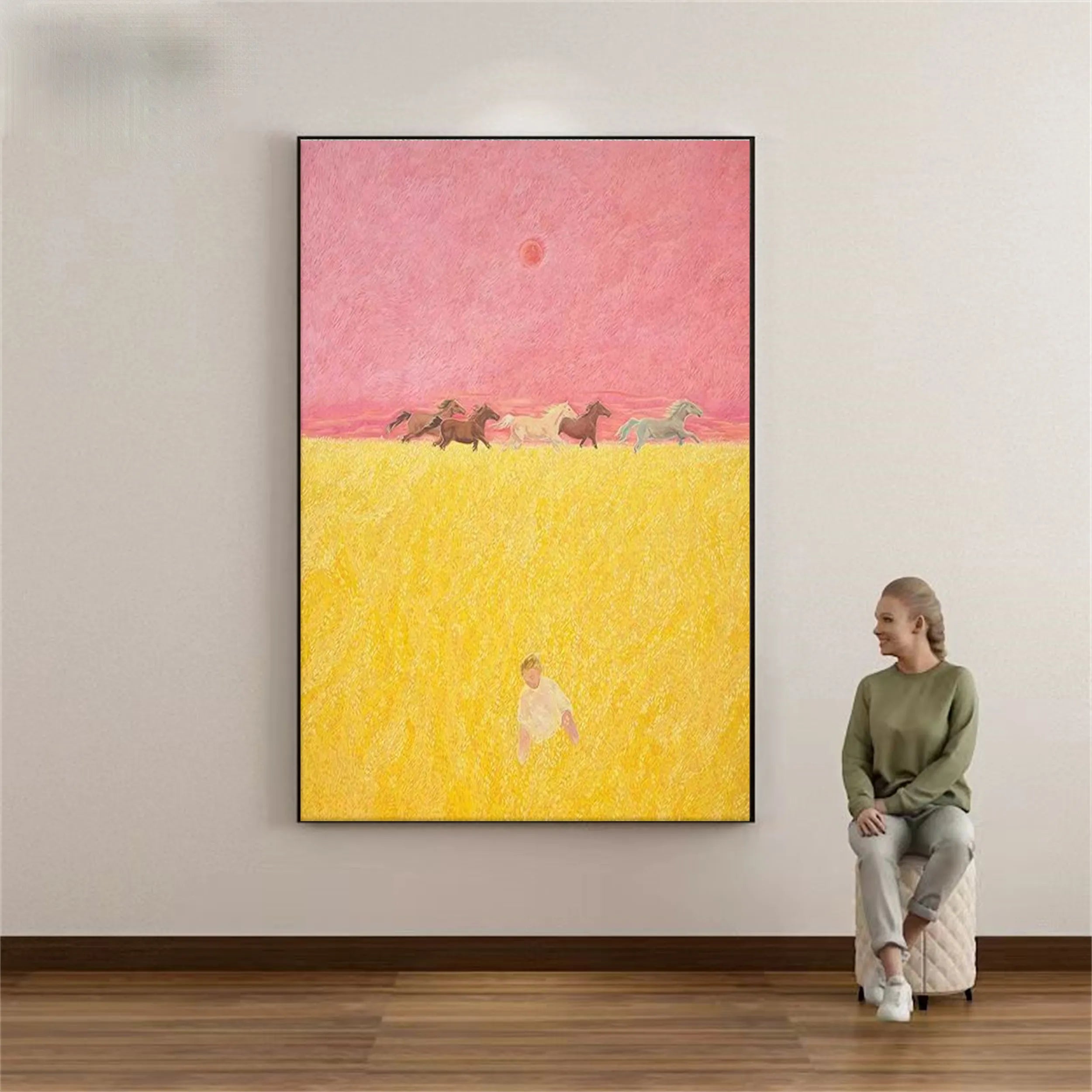 Animal Art Painting #AP026 - Handmade Wildlife Canvas Art for Home & Office Decor | Perfect for Living Room, Bedroom, or Gift