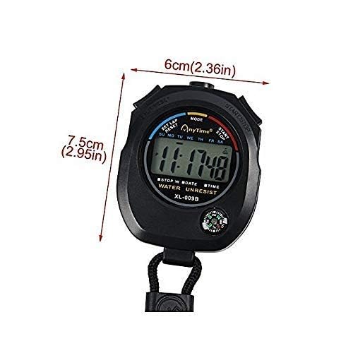 PIA INTERNATIONAL® Sports Stopwatch - Multi-Functional Digital Timer with Alarm, 0.01s Precision, Compass & Date Display - Large Screen for Running, Exercise & Learning - Includes Wrist Strap - Perfect for Track & Field, Swimming, Gym Workouts & Classroom Activities