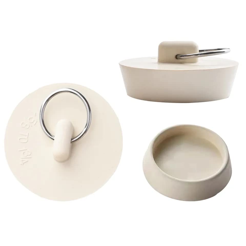 6 Sizes Rubber Sink Stoppers - Universal Bathtub Drain Stopper with Ring for Kitchen, Bathroom & Laundry Sinks | Durable Bathtub Accessories for Hair Catcher & Water Conservation