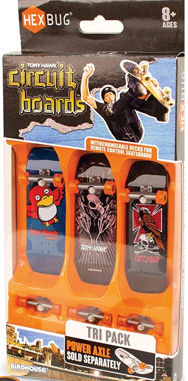 HEXBUG Tony Hawk Circuit Boards Tri Pack – Complete 4-Piece Set for RC Stunt Car Racing | Perfect for Kids' STEM Toys, Birthday Gifts & Indoor Racing Battles