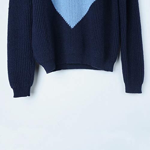 Women's 100% Cashmere Sweater - Soft Long Sleeve O-Neck Pullover with Contrast Color for Autumn Winter | Cozy Knitted Top for Work, Date Night & Holiday Outfits