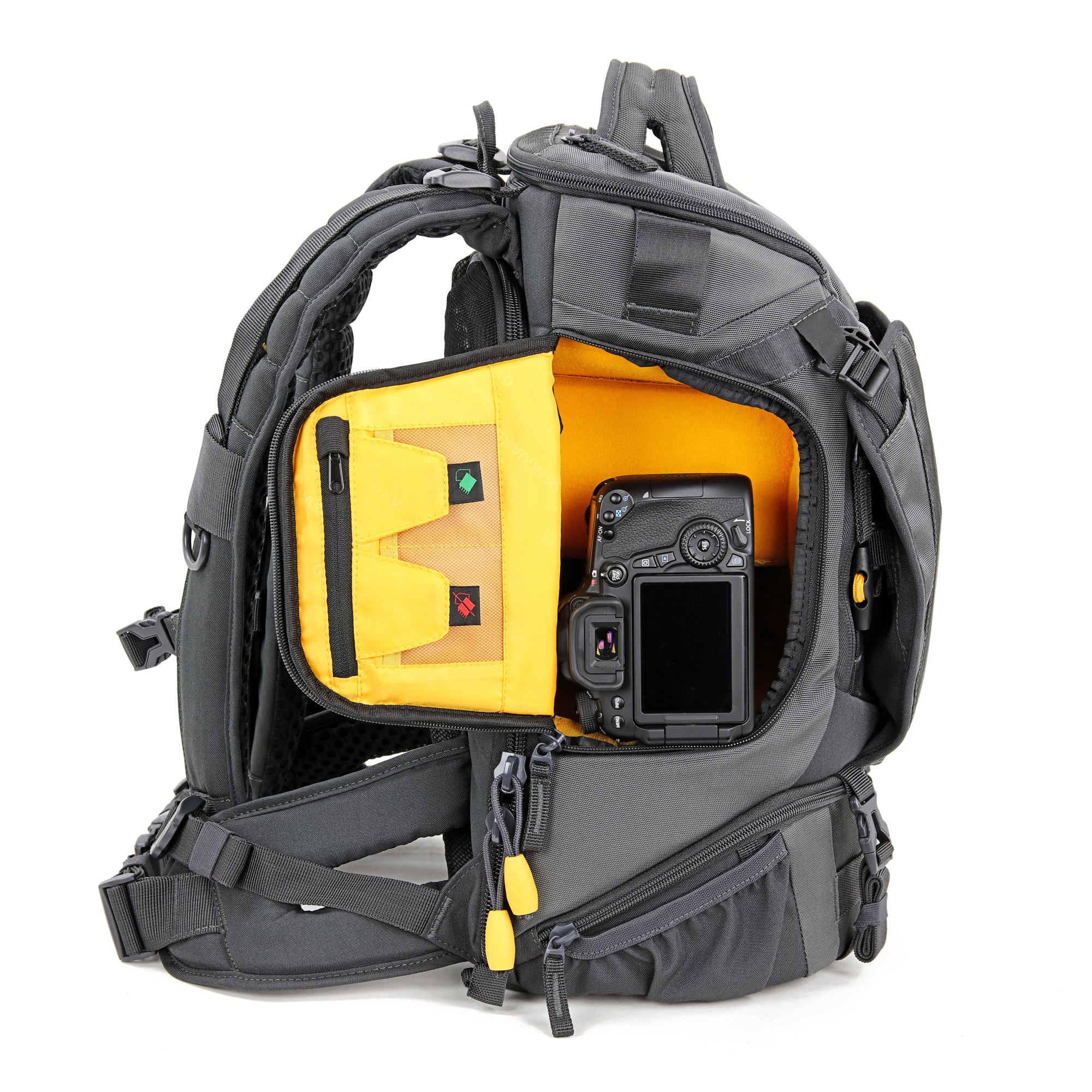 Alta Sky 45D Professional DSLR Camera Backpack - Waterproof & Shockproof Photography Bag for Travel, Hiking & Outdoor Shooting (Black/Gray)