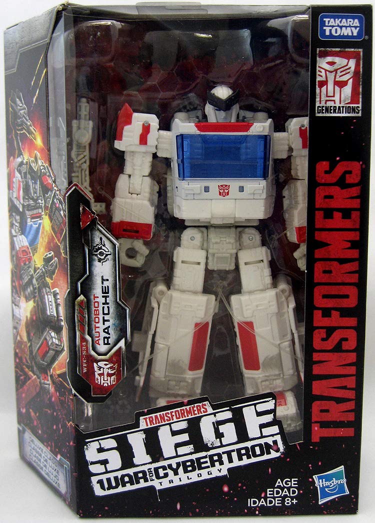Transformers Siege War for Cybertron Deluxe Class 6-Inch Ratchet Exclusive Action Figure - Collectible Toy for Display, Gifts & Battle Scenes